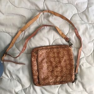 Flower faux leather bag